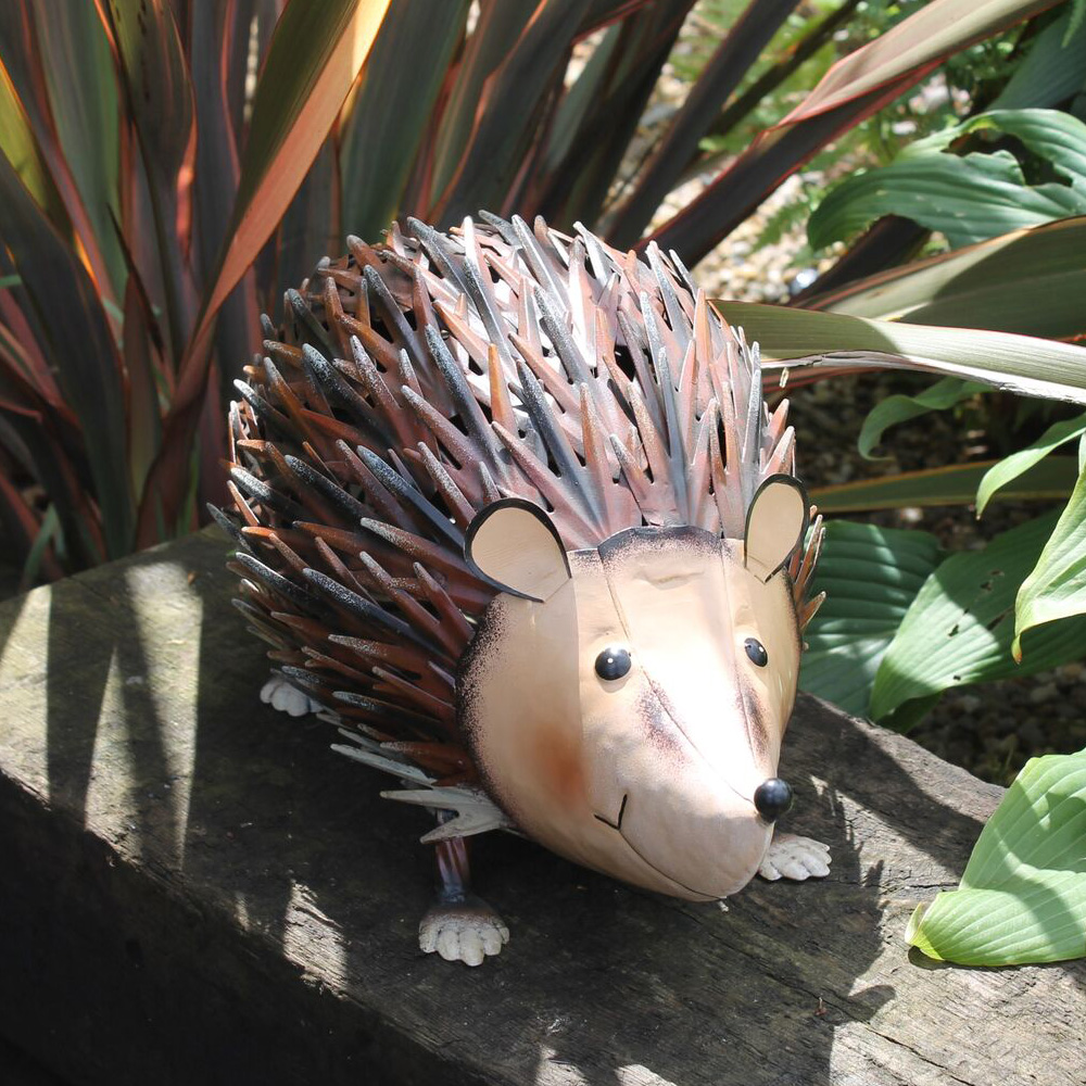 Woodland Metal Hedgehog Garden Ornament – Gardening Gifts Direct