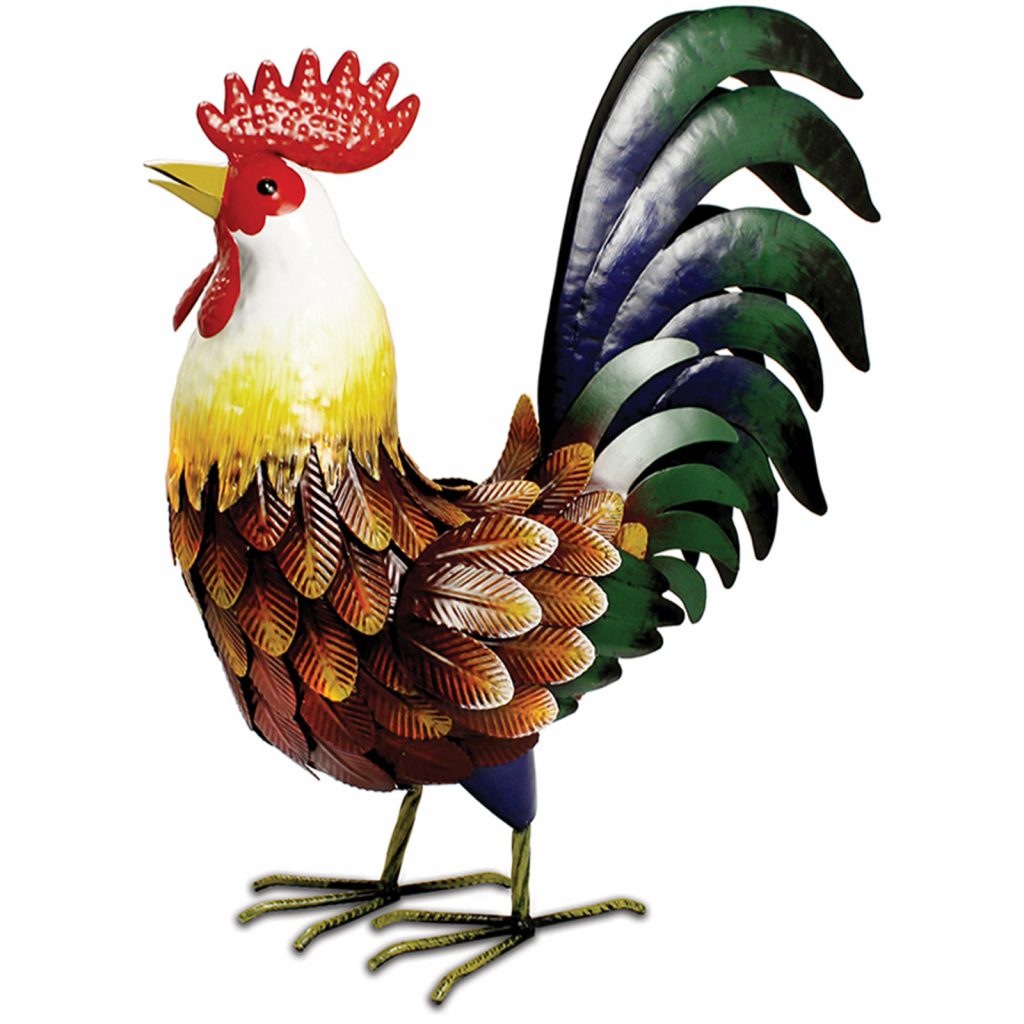 Metal Rooster Garden Ornament – Gardening Gifts Direct